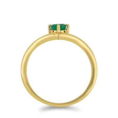 BUY REAL EMERALD GEMSTONE CLASSIC RING IN 925 SILVER 